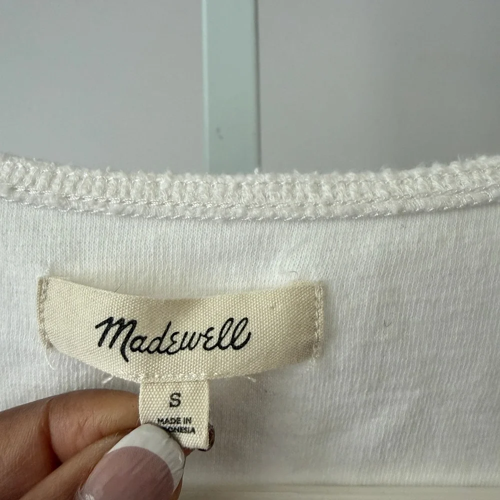 Madewell textured listings—happy white